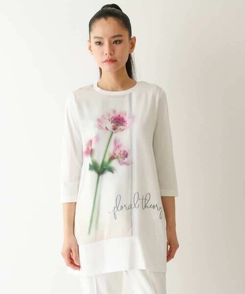 HIROKO BIS GRANDE / ヒロコビス グランデ チュニック | 【大きいサイズ】転写プリントドッキングチュニック /洗える | 詳細2