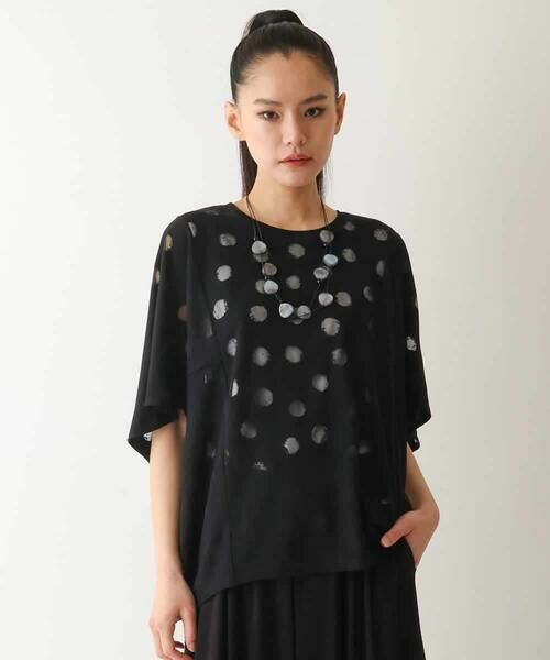 HIROKO BIS GRANDE / ヒロコビス グランデ カットソー | 【大きいサイズ】ドットシアードルマンカットソー /洗える | 詳細19