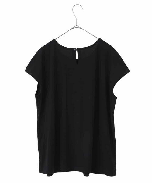 HIROKO BIS GRANDE / ヒロコビス グランデ カットソー | 【大きいサイズ】アシンメトリーフリルデザインノースリーブプルオーバー /洗える | 詳細1