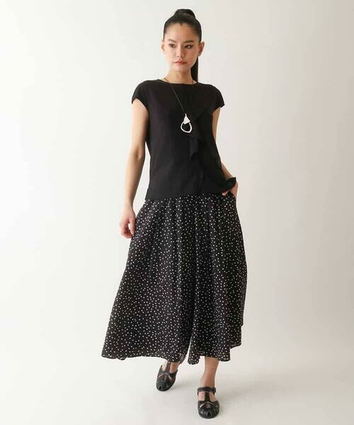 HIROKO BIS GRANDE / ヒロコビス グランデ カットソー | 【大きいサイズ】アシンメトリーフリルデザインノースリーブプルオーバー /洗える | 詳細15