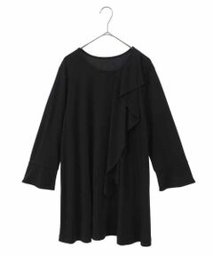 HIROKO BIS GRANDE / ヒロコビス グランデ チュニック | 【大きいサイズ】アシンメトリーフリルデザインチュニック /洗える