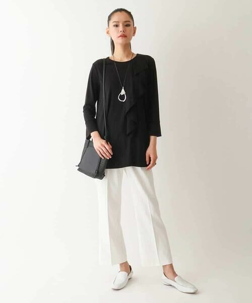 HIROKO BIS GRANDE / ヒロコビス グランデ チュニック | 【大きいサイズ】アシンメトリーフリルデザインチュニック /洗える | 詳細10