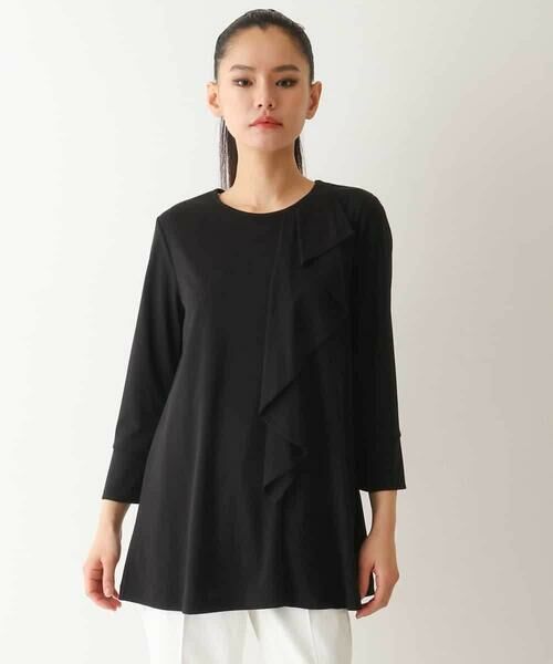 HIROKO BIS GRANDE / ヒロコビス グランデ チュニック | 【大きいサイズ】アシンメトリーフリルデザインチュニック /洗える | 詳細6