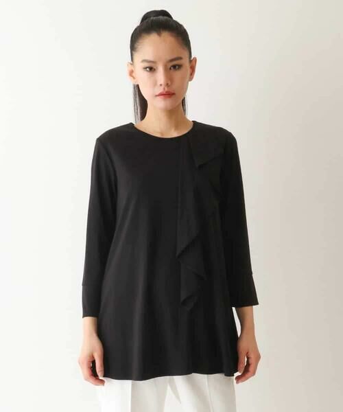 HIROKO BIS GRANDE / ヒロコビス グランデ チュニック | 【大きいサイズ】アシンメトリーフリルデザインチュニック /洗える | 詳細9
