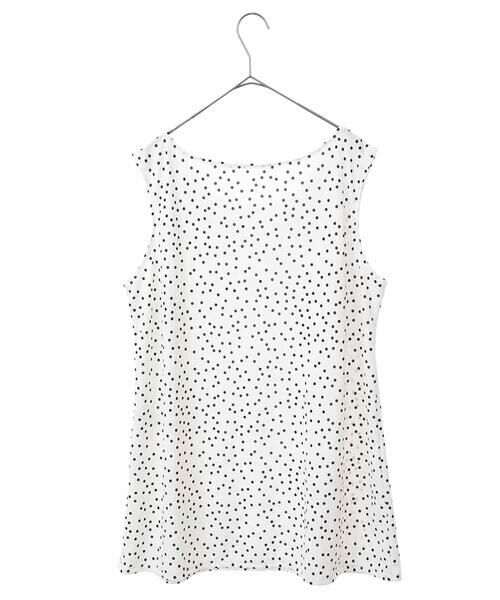 HIROKO BIS GRANDE / ヒロコビス グランデ タンクトップ | 【大きいサイズ】ポルカドットノースリーブトップ /洗える | 詳細1