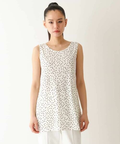 HIROKO BIS GRANDE / ヒロコビス グランデ タンクトップ | 【大きいサイズ】ポルカドットノースリーブトップ /洗える | 詳細6