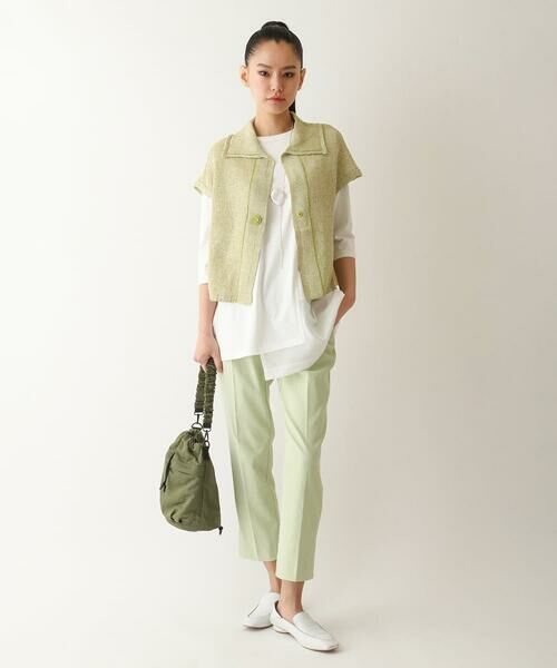 HIROKO BIS GRANDE / ヒロコビス グランデ ショート・ハーフ・半端丈パンツ | 【大きいサイズ】ボディシェルライトクロップドパンツ /洗濯機で洗える | 詳細2