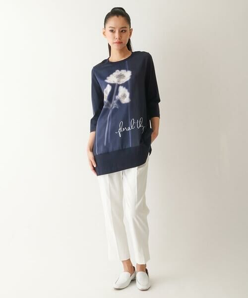 HIROKO BIS GRANDE / ヒロコビス グランデ ショート・ハーフ・半端丈パンツ | 【大きいサイズ】ボディシェルライトクロップドパンツ /洗濯機で洗える | 詳細3