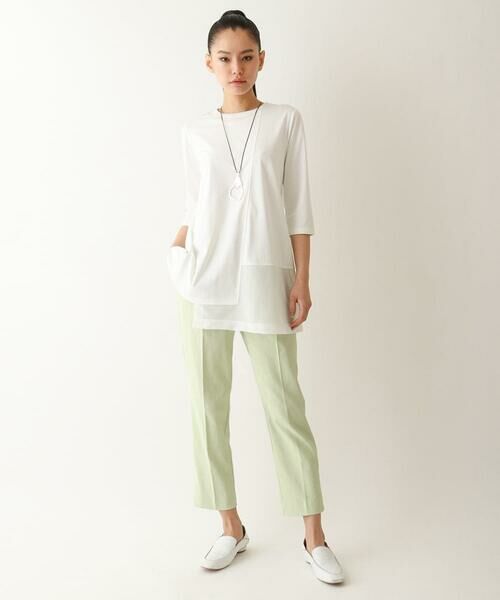 HIROKO BIS GRANDE / ヒロコビス グランデ ショート・ハーフ・半端丈パンツ | 【大きいサイズ】ボディシェルライトクロップドパンツ /洗濯機で洗える | 詳細5