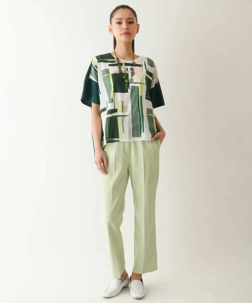 HIROKO BIS GRANDE / ヒロコビス グランデ ショート・ハーフ・半端丈パンツ | 【大きいサイズ】ボディシェルライトベルパンツ /洗濯機で洗える | 詳細12