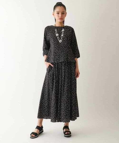 HIROKO BIS GRANDE / ヒロコビス グランデ その他パンツ | 【大きいサイズ】シアーチェックドットフレアパンツ /洗える | 詳細25