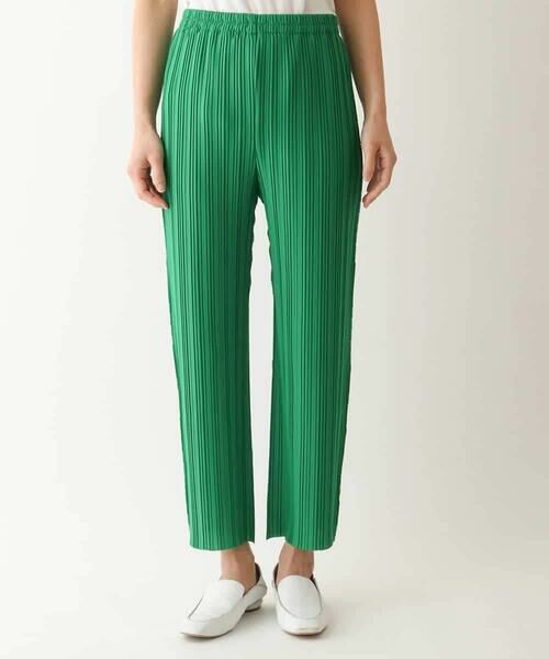 HIROKO BIS GRANDE / ヒロコビス グランデ ショート・ハーフ・半端丈パンツ | 【大きいサイズ】プリモーディアルプリーツパンツ /洗える | 詳細1