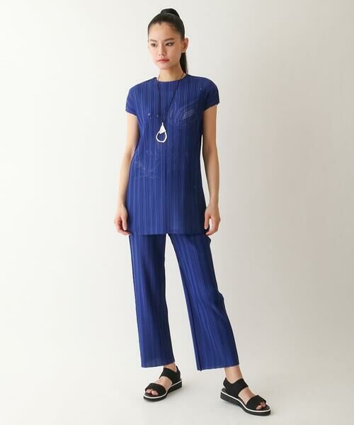 HIROKO BIS GRANDE / ヒロコビス グランデ ショート・ハーフ・半端丈パンツ | 【大きいサイズ】プリモーディアルプリーツパンツ /洗える | 詳細11