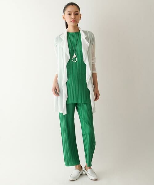 HIROKO BIS GRANDE / ヒロコビス グランデ ショート・ハーフ・半端丈パンツ | 【大きいサイズ】プリモーディアルプリーツパンツ /洗える | 詳細14