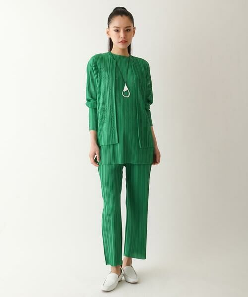 HIROKO BIS GRANDE / ヒロコビス グランデ ショート・ハーフ・半端丈パンツ | 【大きいサイズ】プリモーディアルプリーツパンツ /洗える | 詳細15