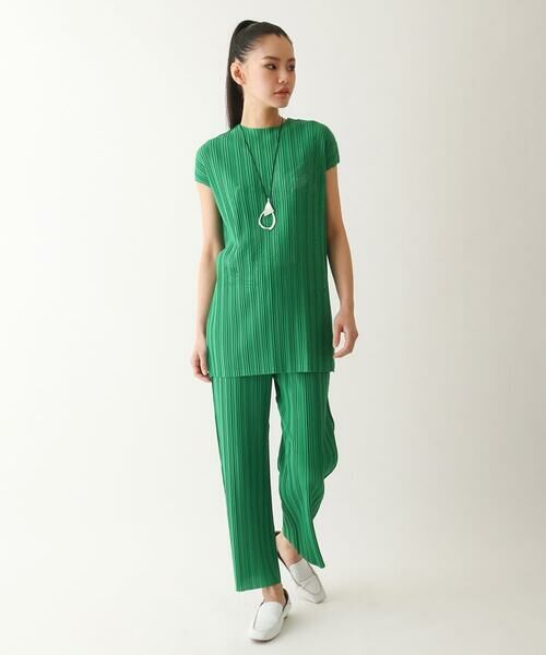 HIROKO BIS GRANDE / ヒロコビス グランデ ショート・ハーフ・半端丈パンツ | 【大きいサイズ】プリモーディアルプリーツパンツ /洗える | 詳細16