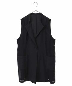 HIROKO BIS GRANDE / ヒロコビス グランデ ベスト | 【大きいサイズ/接触冷感/UVカット/吸汗速乾】サイドメッシュデザインジレ /洗濯機で洗える