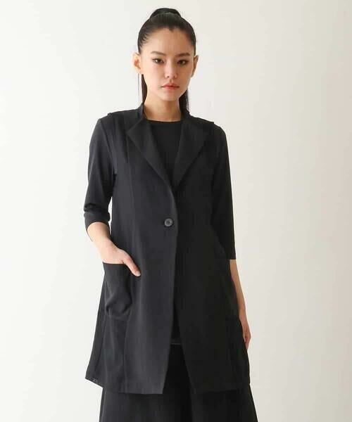 HIROKO BIS GRANDE / ヒロコビス グランデ ベスト | 【大きいサイズ/接触冷感/UVカット/吸汗速乾】サイドメッシュデザインジレ /洗濯機で洗える | 詳細17