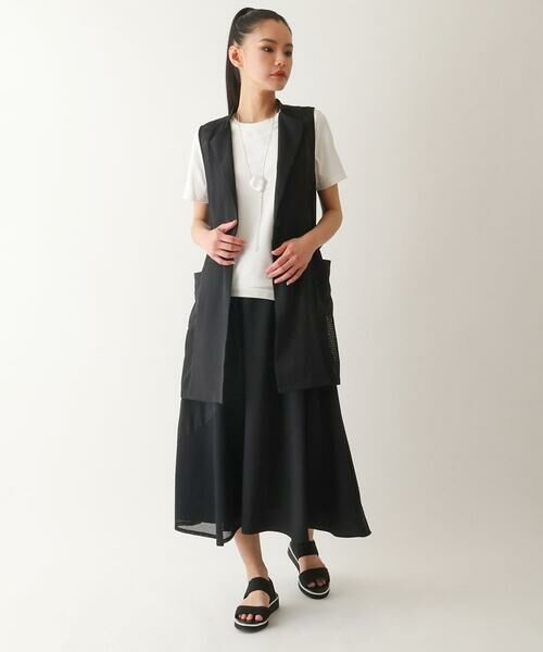 HIROKO BIS GRANDE / ヒロコビス グランデ ベスト | 【大きいサイズ/接触冷感/UVカット/吸汗速乾】サイドメッシュデザインジレ /洗濯機で洗える | 詳細19