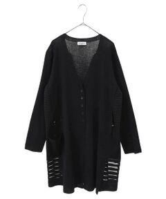 HIROKO BIS GRANDE / ヒロコビス グランデ カーディガン・ボレロ | 【大きいサイズ/接触冷感】シアーボーダーアクセントニットカーディガン /洗える