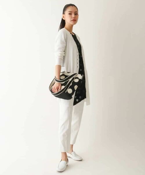 HIROKO BIS GRANDE / ヒロコビス グランデ カーディガン・ボレロ | 【大きいサイズ/接触冷感】シアーボーダーアクセントニットカーディガン /洗える | 詳細14