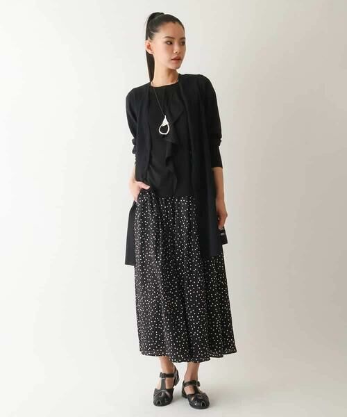 HIROKO BIS GRANDE / ヒロコビス グランデ カーディガン・ボレロ | 【大きいサイズ/接触冷感】シアーボーダーアクセントニットカーディガン /洗える | 詳細17