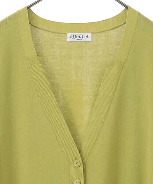 HIROKO BIS GRANDE / ヒロコビス グランデ カーディガン・ボレロ | 【大きいサイズ/接触冷感】シアーボーダーアクセントニットカーディガン /洗える | 詳細2