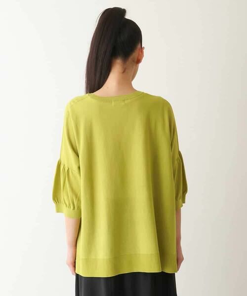 HIROKO BIS GRANDE / ヒロコビス グランデ ニット・セーター | 【大きいサイズ/接触冷感】パフスリーブニットプルオーバー /洗える | 詳細10