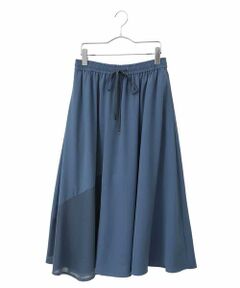HIROKO BIS GRANDE / ヒロコビス グランデ ロング・マキシ丈スカート | 【大きいサイズ/UVカット/吸汗速乾】切り替えメッシュフレアスカート /洗濯機で洗える