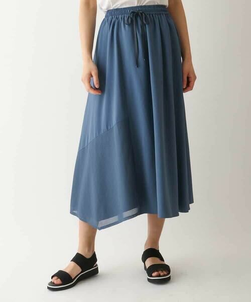 HIROKO BIS GRANDE / ヒロコビス グランデ ロング・マキシ丈スカート | 【大きいサイズ/UVカット/吸汗速乾】切り替えメッシュフレアスカート /洗濯機で洗える | 詳細6
