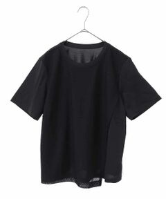 HIROKO BIS GRANDE / ヒロコビス グランデ カットソー | 【大きいサイズ/UVカット/遮熱性】レイヤードメッシュデザインカットソー /洗濯機で洗える