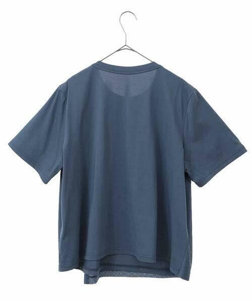 HIROKO BIS GRANDE / ヒロコビス グランデ カットソー | 【大きいサイズ/UVカット/遮熱性】レイヤードメッシュデザインカットソー /洗濯機で洗える | 詳細1