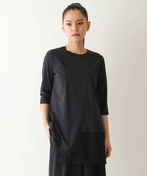 HIROKO BIS GRANDE / ヒロコビス グランデ チュニック | 【大きいサイズ/UVカット/遮熱性】メッシュ切り替えデザインチュニック /洗濯機で洗える | 詳細6