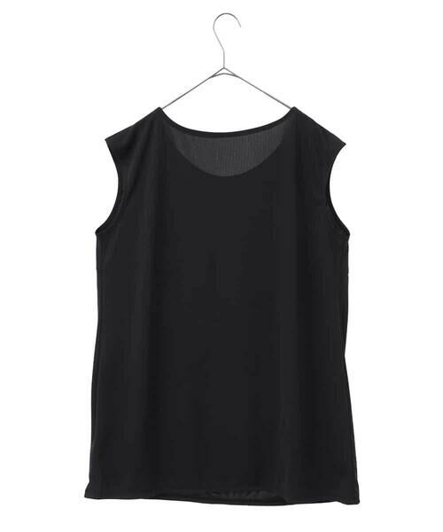 HIROKO BIS GRANDE / ヒロコビス グランデ タンクトップ | 【大きいサイズ】フレンチスリーブチュニックタンクトップ /洗濯機で洗える | 詳細1