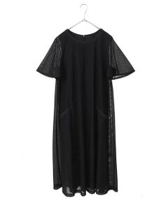 HIROKO BIS GRANDE / ヒロコビス グランデ ロング・マキシ丈ワンピース | 【大きいサイズ/UVカット/遮熱性】ラッセルメッシュAラインワンピース /洗濯機で洗える