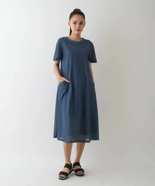 HIROKO BIS GRANDE / ヒロコビス グランデ ロング・マキシ丈ワンピース | 【大きいサイズ/UVカット/遮熱性】ラッセルメッシュAラインワンピース /洗濯機で洗える | 詳細11