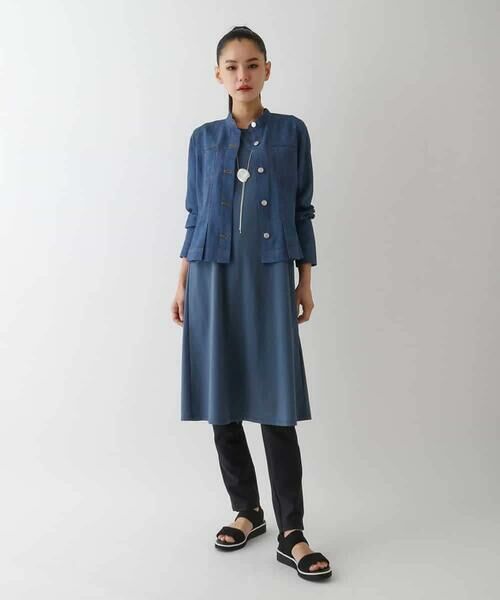 HIROKO BIS GRANDE / ヒロコビス グランデ ロング・マキシ丈ワンピース | 【大きいサイズ/UVカット/遮熱性】ラッセルメッシュAラインワンピース /洗濯機で洗える | 詳細15