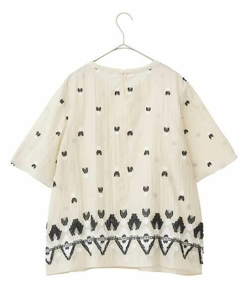 HIROKO BIS GRANDE / ヒロコビス グランデ シャツ・ブラウス | 【大きいサイズ】エスニックモチーフコンパクトブラウス /洗える | 詳細9