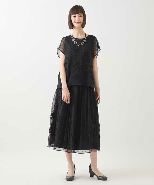 HIROKO BIS GRANDE / ヒロコビス グランデ シャツ・ブラウス | 【大きいサイズ】ドットフラワージャカードブラウス | 詳細18