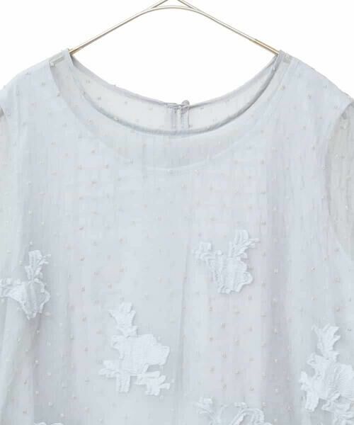 HIROKO BIS GRANDE / ヒロコビス グランデ シャツ・ブラウス | 【大きいサイズ】ドットフラワージャカードブラウス | 詳細2