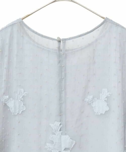 HIROKO BIS GRANDE / ヒロコビス グランデ シャツ・ブラウス | 【大きいサイズ】ドットフラワージャカードブラウス | 詳細3