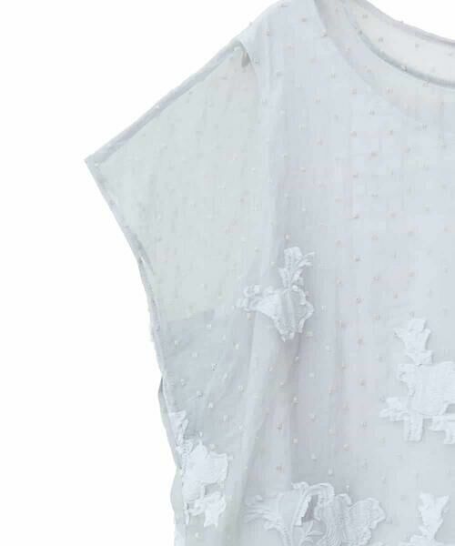 HIROKO BIS GRANDE / ヒロコビス グランデ シャツ・ブラウス | 【大きいサイズ】ドットフラワージャカードブラウス | 詳細4