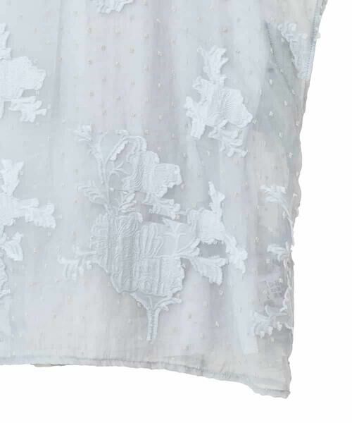 HIROKO BIS GRANDE / ヒロコビス グランデ シャツ・ブラウス | 【大きいサイズ】ドットフラワージャカードブラウス | 詳細5