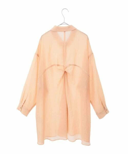 HIROKO BIS GRANDE / ヒロコビス グランデ シャツ・ブラウス | 【大きいサイズ】シュリンクシアーロングシャツ /洗える | 詳細1