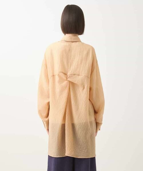 HIROKO BIS GRANDE / ヒロコビス グランデ シャツ・ブラウス | 【大きいサイズ】シュリンクシアーロングシャツ /洗える | 詳細10