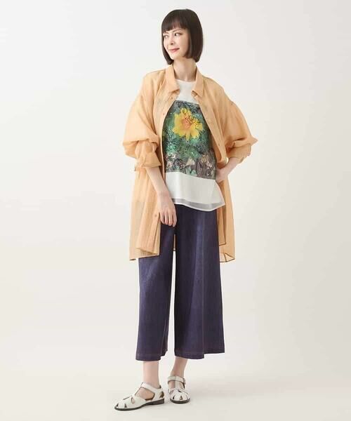 HIROKO BIS GRANDE / ヒロコビス グランデ シャツ・ブラウス | 【大きいサイズ】シュリンクシアーロングシャツ /洗える | 詳細14