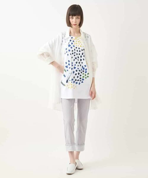 HIROKO BIS GRANDE / ヒロコビス グランデ シャツ・ブラウス | 【大きいサイズ】シュリンクシアーロングシャツ /洗える | 詳細16