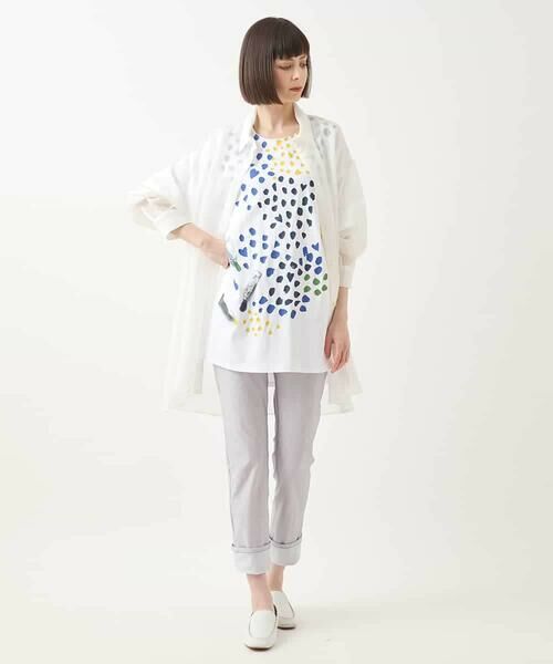 HIROKO BIS GRANDE / ヒロコビス グランデ シャツ・ブラウス | 【大きいサイズ】シュリンクシアーロングシャツ /洗える | 詳細17