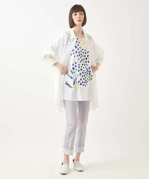 HIROKO BIS GRANDE / ヒロコビス グランデ シャツ・ブラウス | 【大きいサイズ】シュリンクシアーロングシャツ /洗える | 詳細18