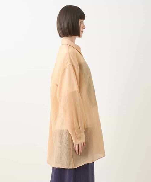 HIROKO BIS GRANDE / ヒロコビス グランデ シャツ・ブラウス | 【大きいサイズ】シュリンクシアーロングシャツ /洗える | 詳細9